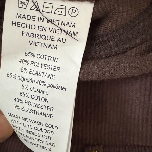 Michael Kors NWT Sz L Chocolate Faux Suede/Corduroy Pull On Pants - Picture 5 of 8